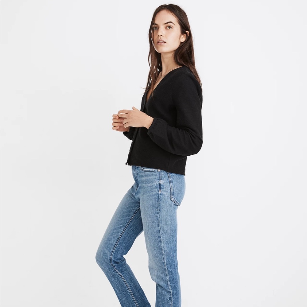 (Madewell) Bubble-Sleeve Cardigan
